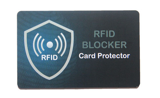 0.84-0.86mm Dicke PVC NCF Schutzkarte, RFID NFC Blockierungskarte mit Signalschild