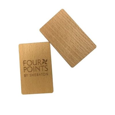 Holz RFID Hotel Schlüsselkarten Öko-freundlich Bambus Smart Chip für die Zugangskontrolle