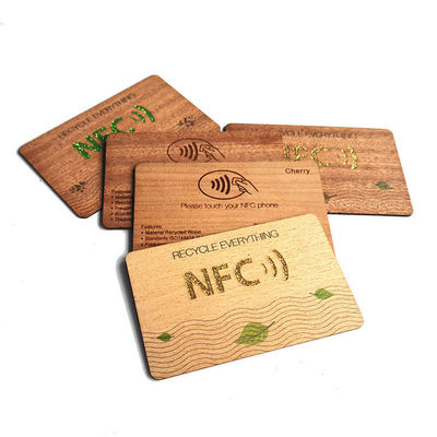 RFID Holz Hotel Schlüsselkarten Zugriffskontrolle mit Matt oder Glanz Oberfläche ISO14443A
