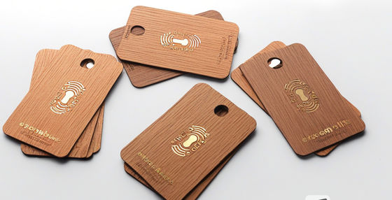 Holz RFID Hotelzimmer Schlüsselkarten 86x54mm 1,1-1,2mm Dicke anpassbar