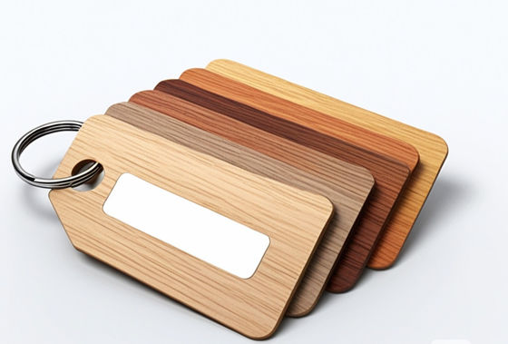 Holz RFID Hotelzimmer Schlüsselkarten 86x54mm 1,1-1,2mm Dicke anpassbar