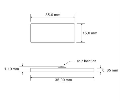 Automatisches und intelligentes UHF RFID-Wäsche-Tag mit UC ODE 8-Chip für das Bekleidungsmanagement