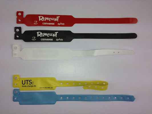 Logo Drucken PVC Krankenhaus Medizinisches Armband, RFID NFC Tag Armband Einweg