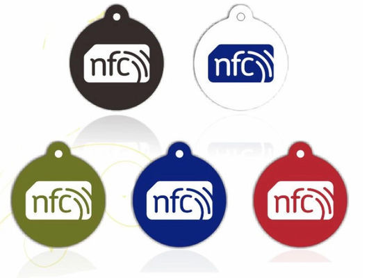 Individuelle Größe Epoxy NFC Aufkleber Etikett 213 215 Chip Schlüsselring für Telefon