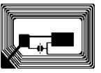 PET NFC Wet HF RFID Inlay 13.56MHZ Frequenz 25x40mm Für Schlüsselfob / Etikett