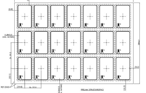 PVC-RFID-Inlay-Blatt 13.56MHZ HF Kontaktloses RFID-Prelam für PVC-Karten