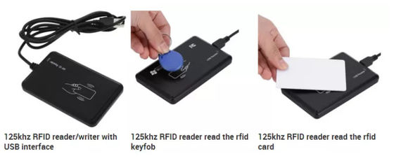 Personalisierter Logo RFID Kartenleser 13.56Mhz 125KHZ ID Kartenleser mit T5577 Chip